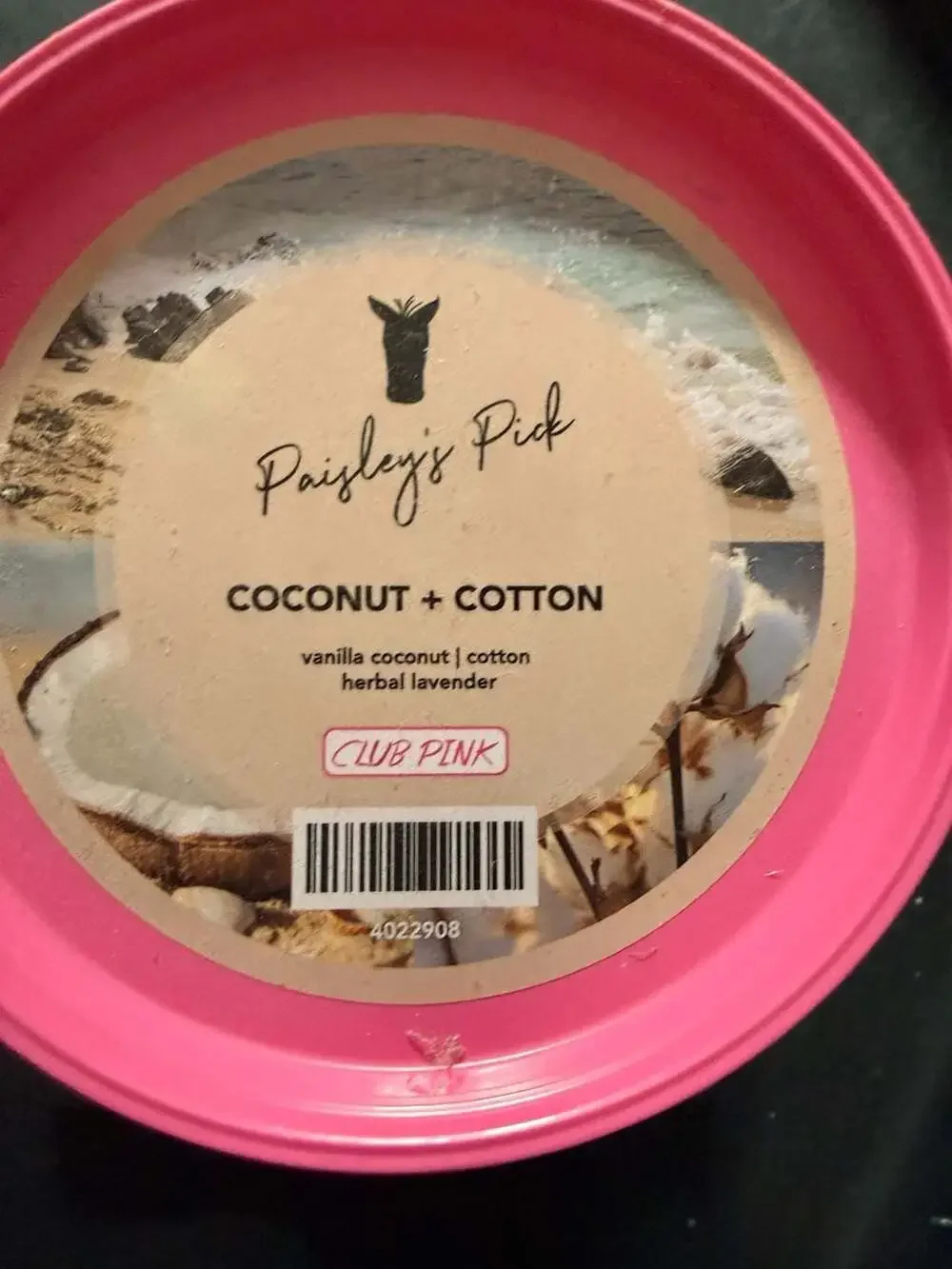 Pink Zebra Paisley's Pick Coconut + Cotton Scented Soy Wax Sprinkles